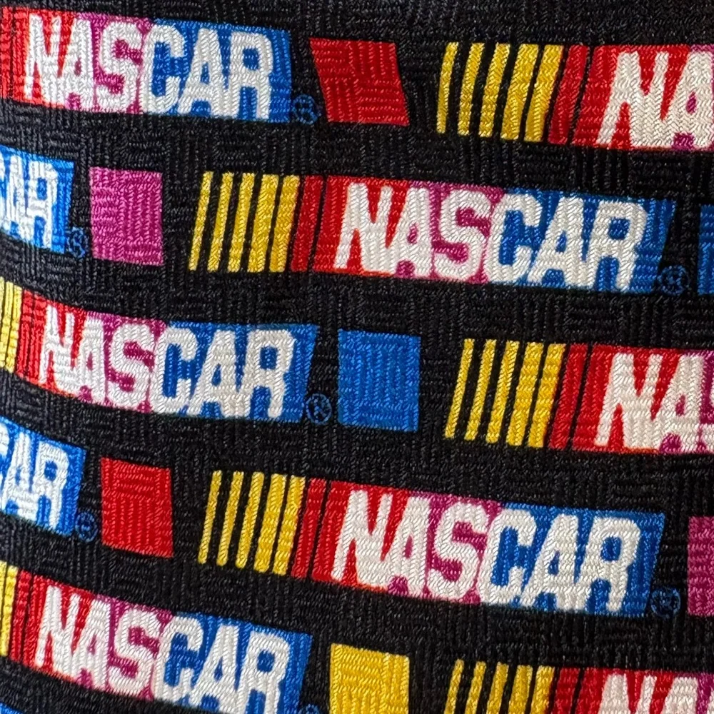 Nascar Tie Mens Neck‎ tie Sport Nascar Logo Squares Men's Tie black multi color